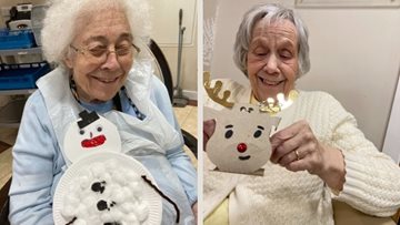 Christmas crafts at Huddersfield care home